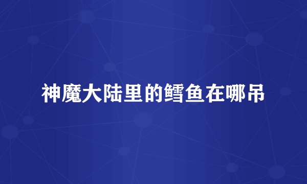 神魔大陆里的鳕鱼在哪吊