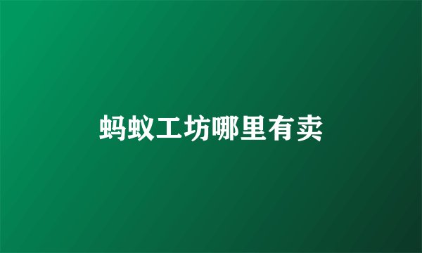 蚂蚁工坊哪里有卖