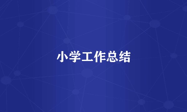 小学工作总结