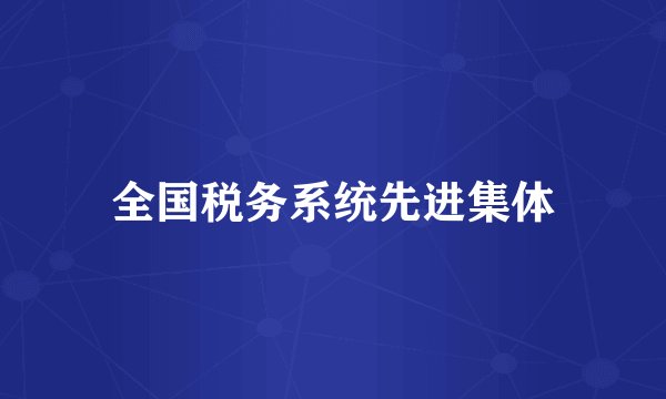 全国税务系统先进集体