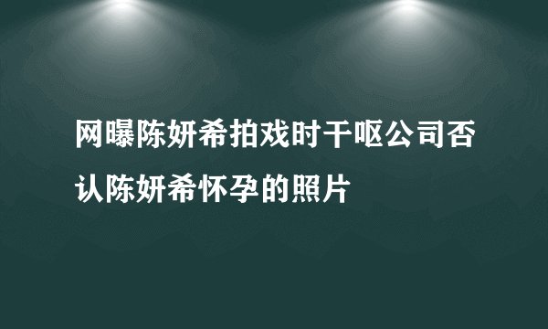 网曝陈妍希拍戏时干呕公司否认陈妍希怀孕的照片
