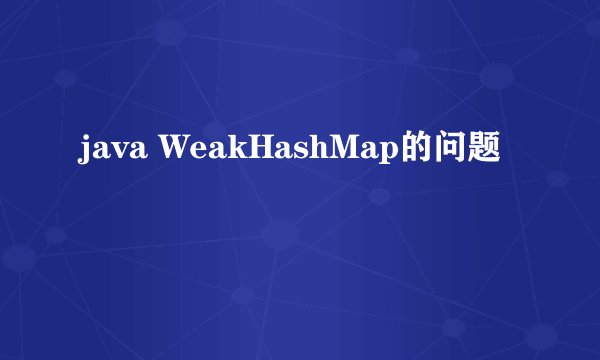 java WeakHashMap的问题