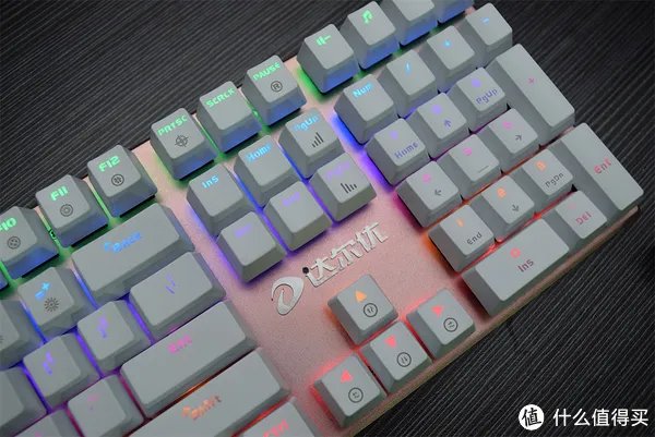 送女友的玫瑰金键盘 — 达尔优 108键 机械点彩版 背光机械键盘 开箱