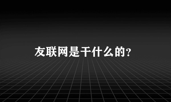 友联网是干什么的？