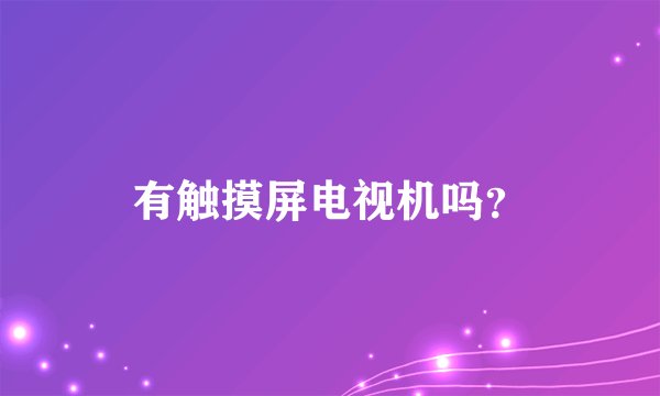 有触摸屏电视机吗？