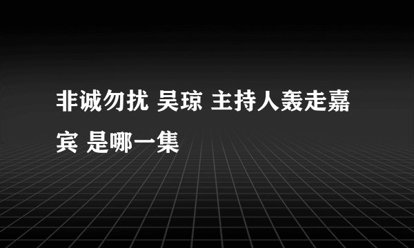 非诚勿扰 吴琼 主持人轰走嘉宾 是哪一集