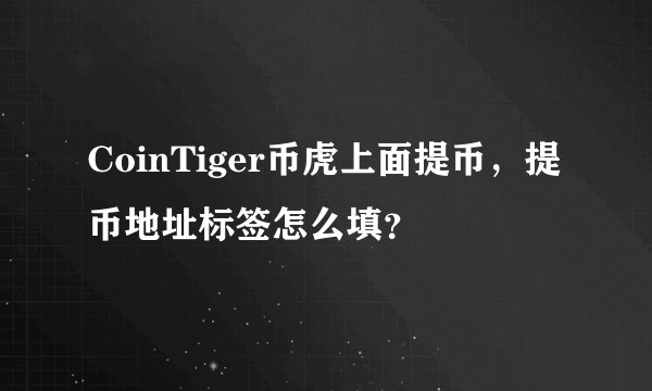 CoinTiger币虎上面提币,提币地址标签怎么填?