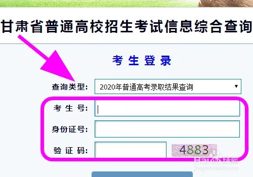 甘肃省考生怎么查询高考录取结果