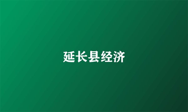 延长县经济