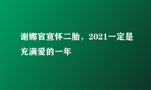 谢娜官宣怀二胎,2021一定是充满爱的一年