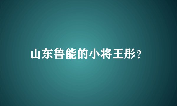 山东鲁能的小将王彤？