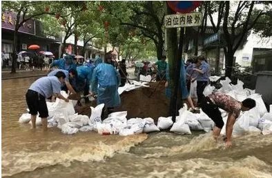 钱塘江流域洪水暴发 ?