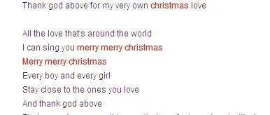 一首歌,高潮开始大概是Merry Merry Christmas