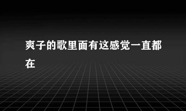 爽子的歌里面有这感觉一直都在