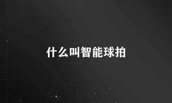 什么叫智能球拍