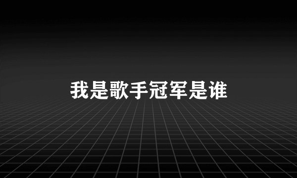 我是歌手冠军是谁