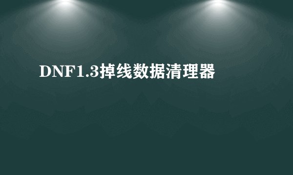 DNF1.3掉线数据清理器