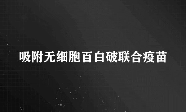 吸附无细胞百白破联合疫苗
