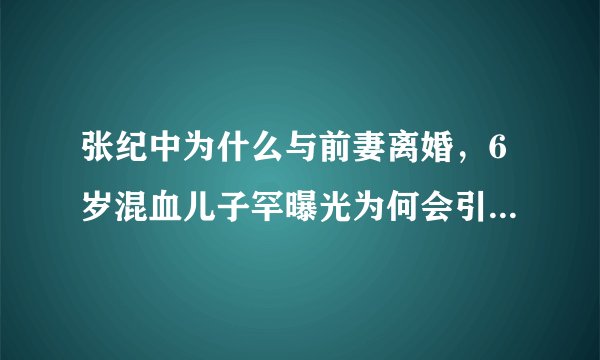 张纪中为什么与前妻离婚，6岁混血儿子罕曝光为何会引4272条热议？