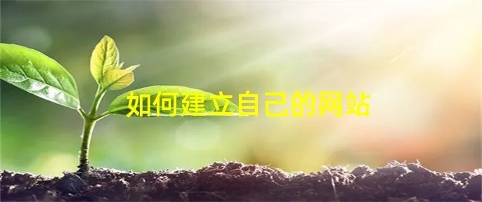 如何建立自己的网站