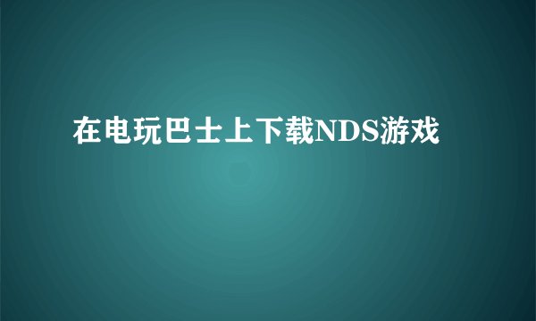 在电玩巴士上下载NDS游戏