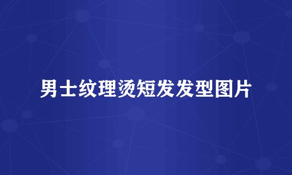 男士纹理烫短发发型图片