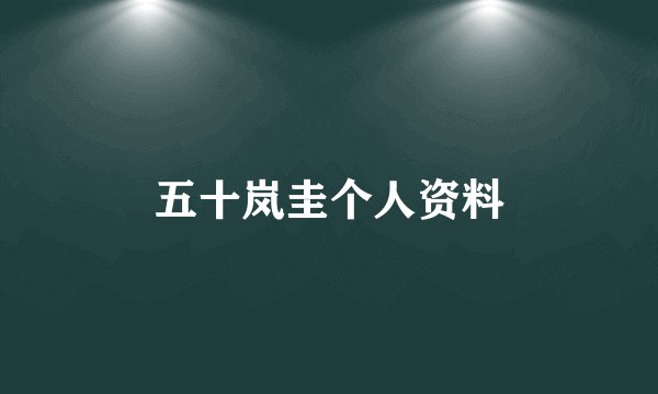 五十岚圭个人资料