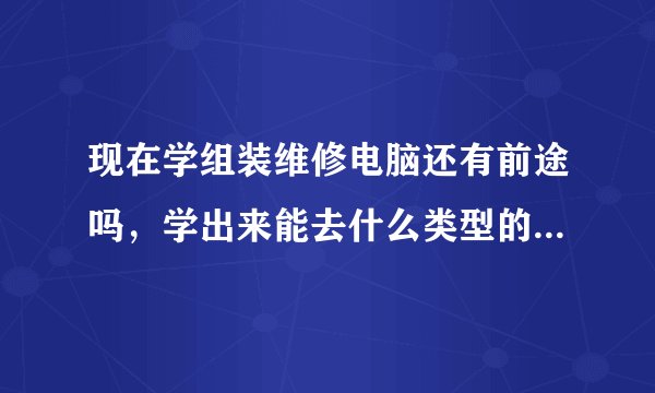 现在学组装维修电脑还有前途吗，学出来能去什么类型的地方干什么