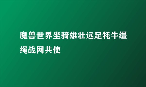 魔兽世界坐骑雄壮远足牦牛缰绳战网共使