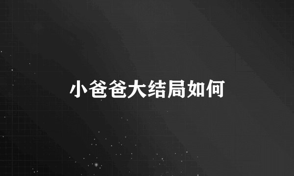 小爸爸大结局如何