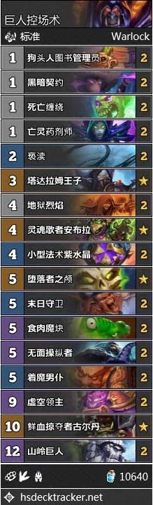 炉石传说狗头人标准模式卡组推荐 K&C标准模式卡组排名
