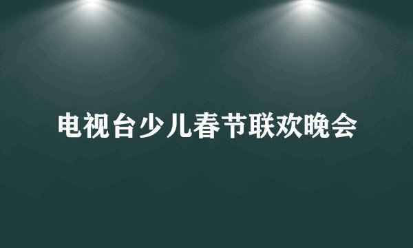 电视台少儿春节联欢晚会