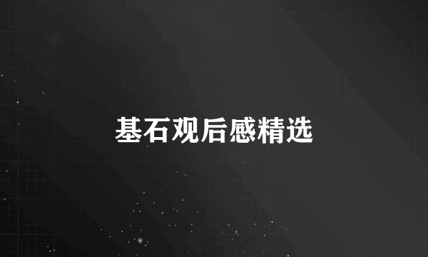 基石观后感精选
