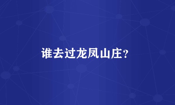 谁去过龙凤山庄?
