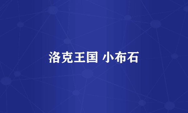 洛克王国 小布石
