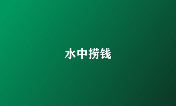 水中捞钱
