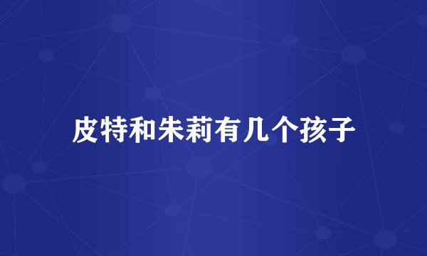 皮特和朱莉有几个孩子