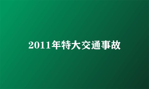 2011年特大交通事故