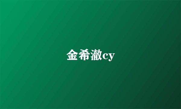 金希澈cy