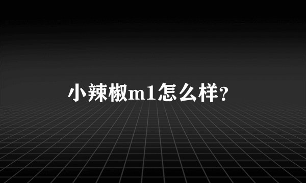小辣椒m1怎么样?