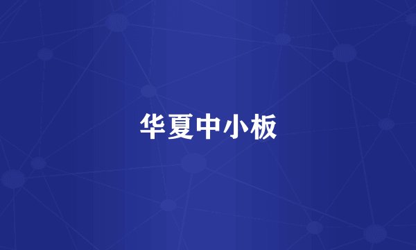 华夏中小板