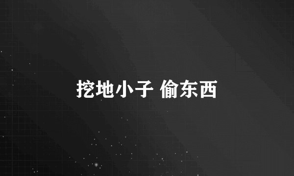 挖地小子 偷东西