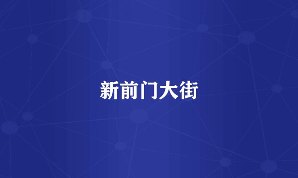 新前门大街