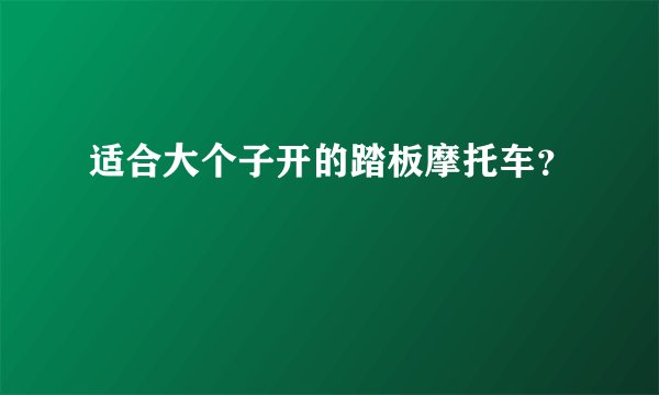 适合大个子开的踏板摩托车？