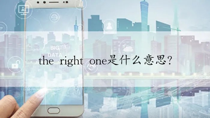the right one是什么意思？