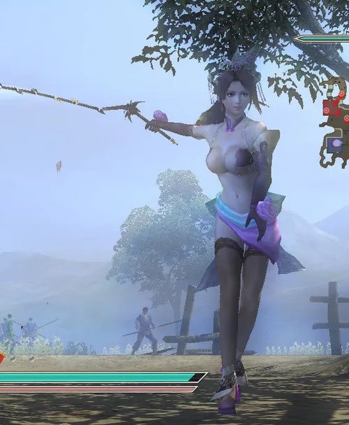 《真三国无双5》超邪恶貂蝉走光图
