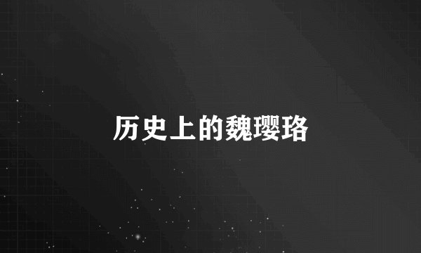 历史上的魏璎珞