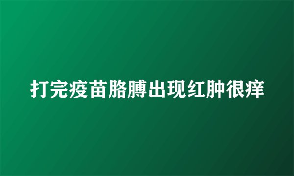 打完疫苗胳膊出现红肿很痒