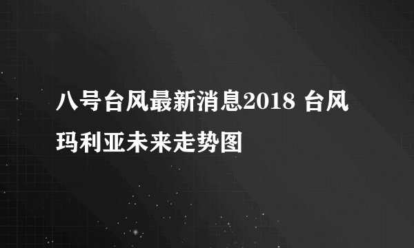 八号台风最新消息2018 台风玛利亚未来走势图