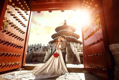 中式婚纱摄影 最美婚纱照背景场地